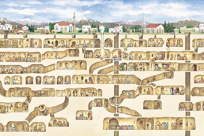 2 Days Red and Green tour - The Day 1 route: Uçhisar, fairy chimneys, and open-air ruins
