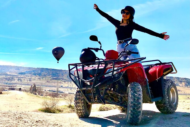 Atv Quadbike tour in Cappadocia Göreme - Stop one: Rose Valley fairy chimneys and a quick photo break