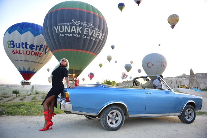 Cappadocia Dream Drive" - Love Valley: the classic car meets the balloon backdrop