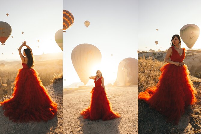 Cappadocia Photoshooting with Flying Dress - Natural cave stop for texture and a change of mood
