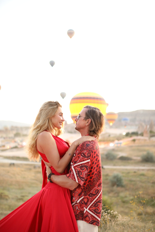 Cappadocia: Photoshooting with Flying Dresses - Classic Cars and Carpet Shop Shooting: Optional, Colorful, and Not Included