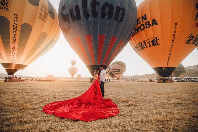 Cappadocia Private Flying Dress & Hot Air Balloon Photoshoot - Posing direction that turns awkward moments into photos