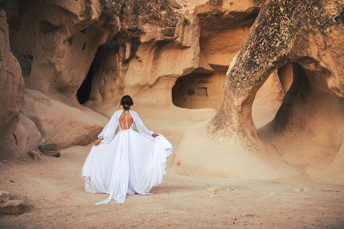 Cappadocia Private Flying Dress & Hot Air Balloon Photoshoot - When balloons cancel, the morning still works