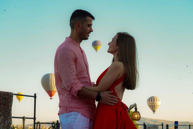 Cappadocia Rooftop Photoshoot with Hot Air Balloons - Where You Meet at Nomads Cave Hotel Rooftop, and How It Ends