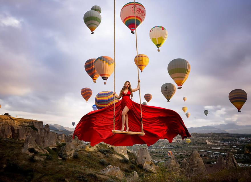 Cappadocia: Taking photo with Swing at hot air balloon view - Should you book this sunrise swing photo shoot?