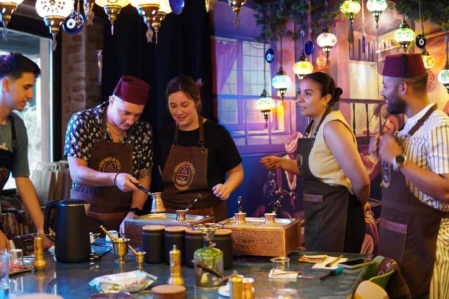 Cappadocia: Turkish Coffee Workshop on Sand & Fortune + Gift - Meeting on the Nomads Cave Hotel Terrace in Göreme