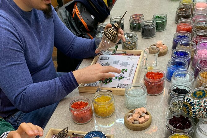 Cappadocia: Turkish Mosaic Lamp Workshop in Göreme - All Included - The hands-on build: glass pieces, beads, and assembly details
