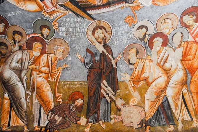 Goreme Open Air Museum Caves and Chuches in Cappadocia Red Valley - Göreme Open Air Museum: steps first, then the frescoes
