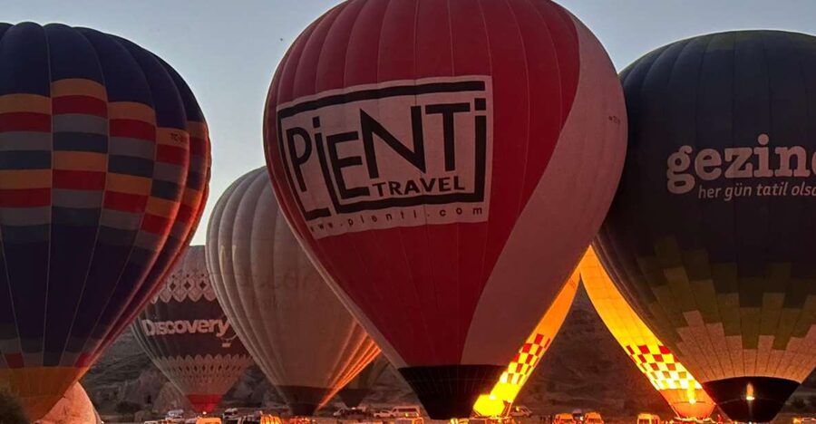 Göreme Valleys Photo Session with Balloons and Vintage Car - The valley viewpoint plan: balloon inflation first, then the shutter starts
