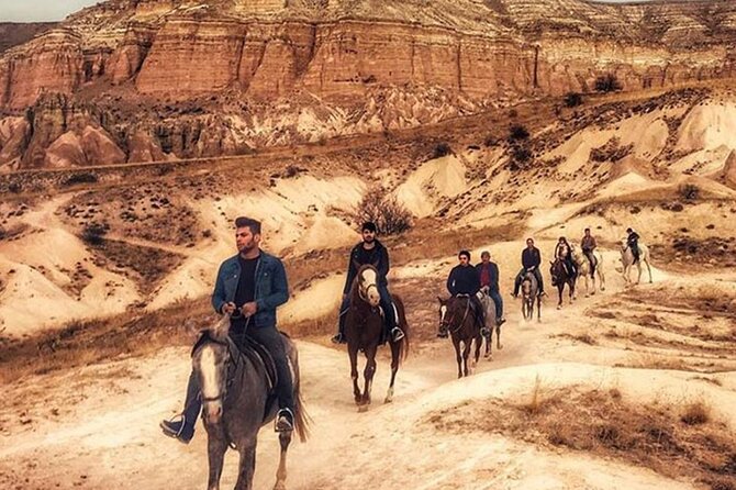 Horse Riding in Cappadocia in fairy chimeys - Stop 2: Red Valley viewpoints, photos, and Cross Church Cafe