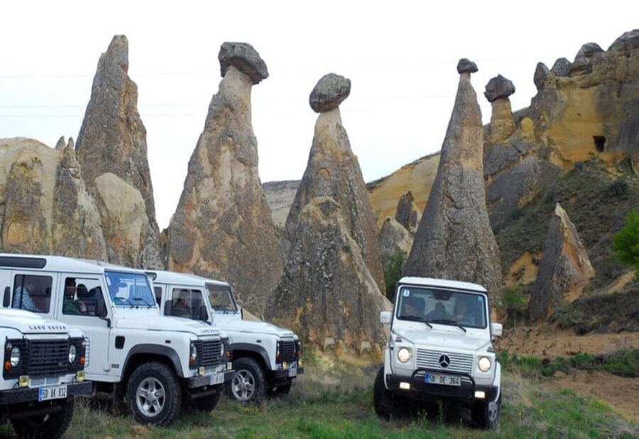 Jeep safari tour in Cappadocia through fairy chimneys - Hot Air Balloon Views From the Jeep, Timed for Sunset