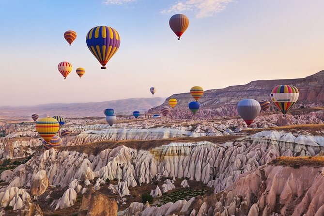 Watching Balloons on Cappadocia Sky(People Have Fear of Heights) - First viewing point: balloon prep, tea and coffee, and those first photos